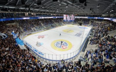 Ambri-Piotta ice rink with LED scoring board